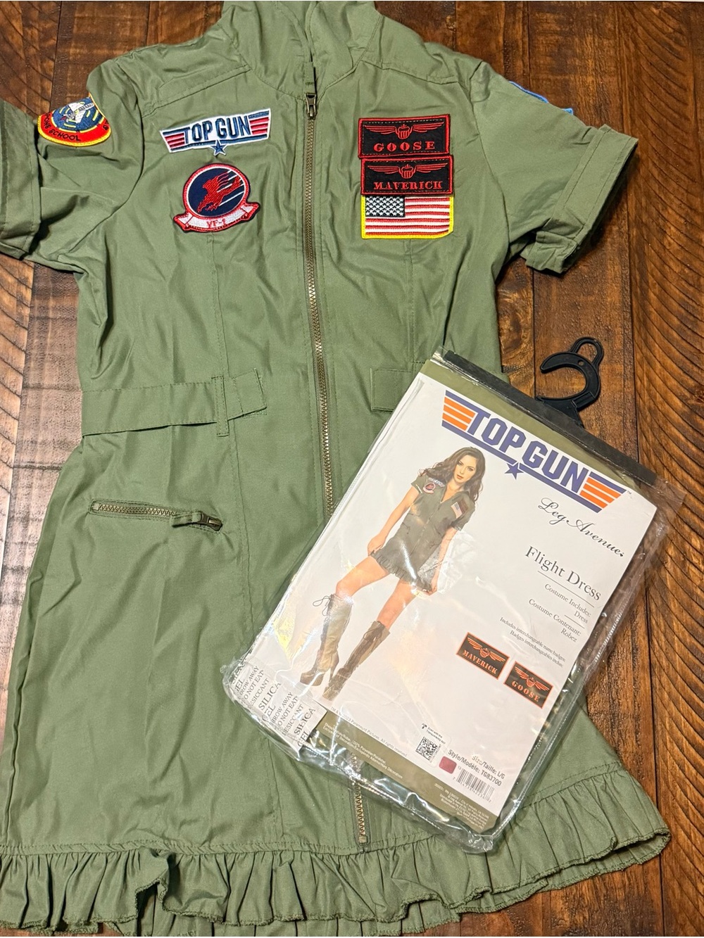 Leg Avenue Top Gun Women’s Costume Designer With Interchangeable Patches LG -NEW